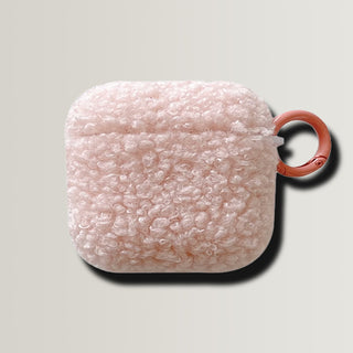 Pink Plush Airpods case with ring