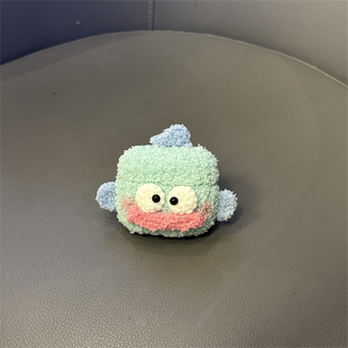 Minty Green Fluffy Hangyodon Airpods Case