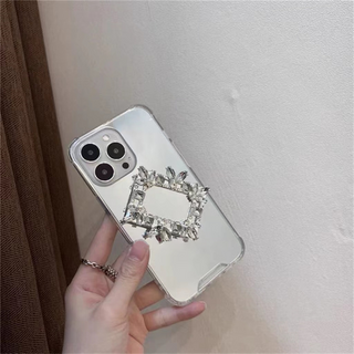 Luxury Mirror Phone Case With Diamond Phone Holder