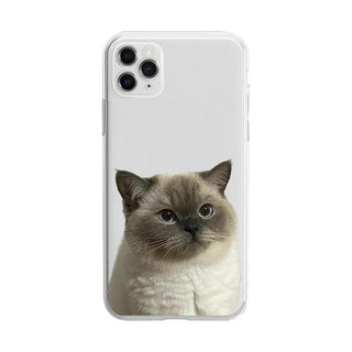 Clear Cute Cat Phone Case