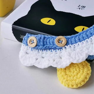 Cute Woolen Knitting Cats Collar With Airtag Holder