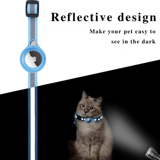 Airtag Cat collar, Integrated Kitten Collar with Apple AirTag Holder with Bell