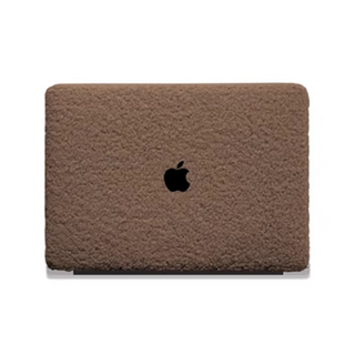 Brown fluffy Macbook Case Cover