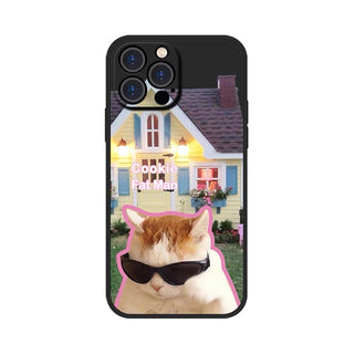 Sunglasses Cat And Dog Silicone Phone Case Couple Case