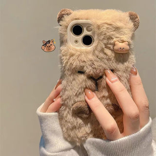 Brown Fluffy Capybara Phone Case