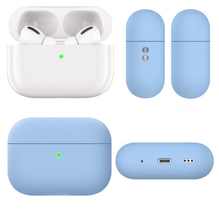 Solid Color Blue Silicone Airpods Case