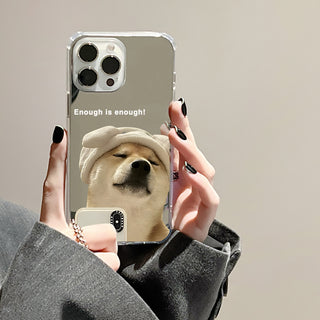 Cute Goofy Dogs Mirror Silicone Phone Case couple case