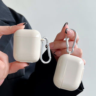 Solid beige Airpods case