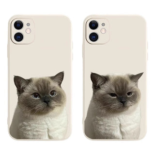 Beige Cute Cat Phone Case