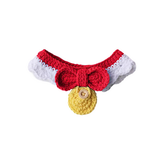 Cute Woolen Knitting Cats Collar With Airtag Holder