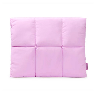 Pink Solid Pillow Down Jacket MacBook Case Bag