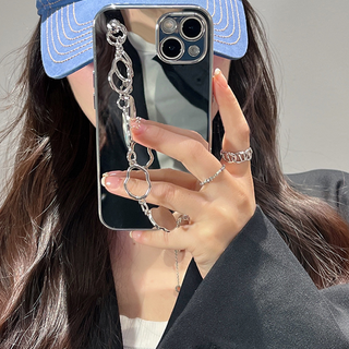 Irregular Geometric Chain Mirror Phone Case