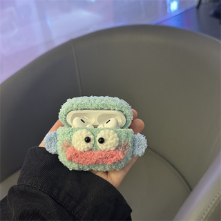 Minty Green Fluffy Hangyodon Airpods Case