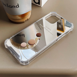 Simple Tricolor Cream Mirror Phone Case