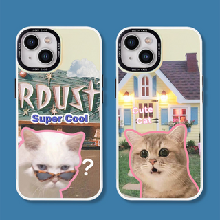 Sunglasses Cat And Dog Silicone Phone Case Couple Case