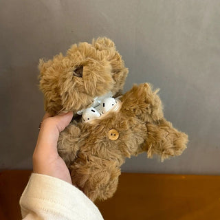 Brown Fluffy Bear Airpods Case