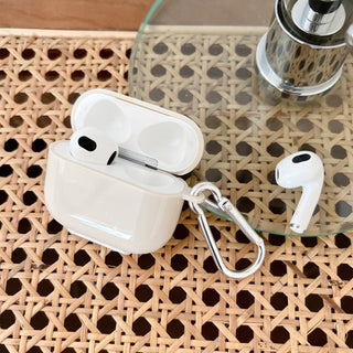 Solid beige Airpods case