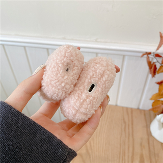 Pink Plush Airpods case with ring