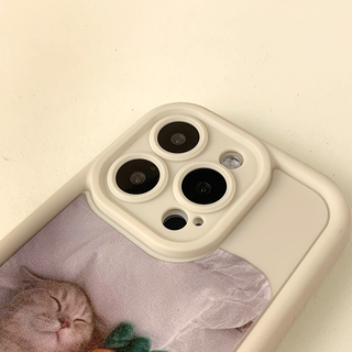 Sleeping Cat Holding carrot phone case