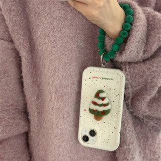 Cute Phone Case With Fluffy Phone Holder And Wrist Chain