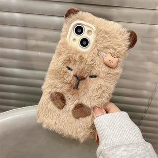 Brown Fluffy Capybara Phone Case