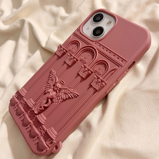 Red 3D Angel Retro iPhone Case Soft silicone Compatible with iPhone Case