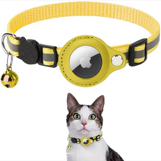 Airtag Cat collar, Integrated Kitten Collar with Apple AirTag Holder with Bell