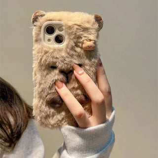 Brown Fluffy Capybara Phone Case