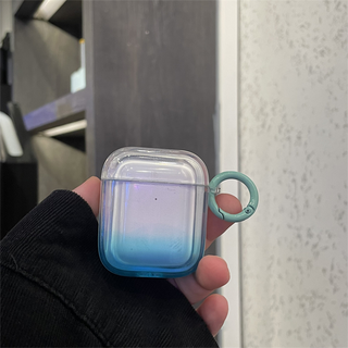 MInt Green Gradient clear Airpods case