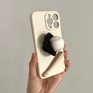 3D Baseball Silicone IPhone Case Soft Compatible with iPhone