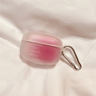 Gradient Pink Silicone Airpods Case Cover