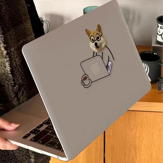 Cat Dog Pattern Hard Macbook Case Cover Couple Case