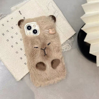 Brown Fluffy Capybara Phone Case