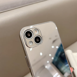 Silver Mirror Acrylic Phone Case With Phone Holder