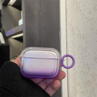 Purple Gradient clear Airpods case