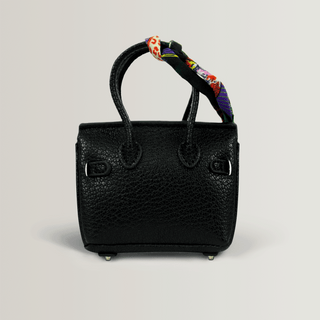 Black Mini Leather Airpods Case Handbag style