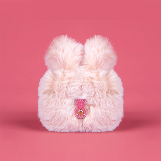 Plush Pink Rabbit Airpods Case