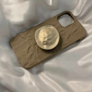 Morandi Colourway Wrinkles Phone Case With Irregular Phone Holder