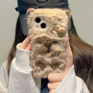 Brown Fluffy Capybara Phone Case