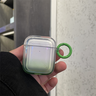 Green Gradient clear Airpods case