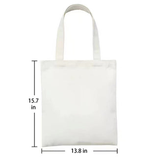 Cat Reusable Cotton Canvas Shopping Bag Cartoon Shoulder Handbag with zipper