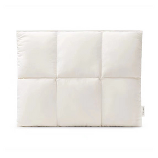 White Solid Pillow Down Jacket MacBook Case Bag