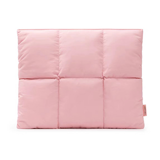 Pink Solid Pillow Down Jacket MacBook Case Bag