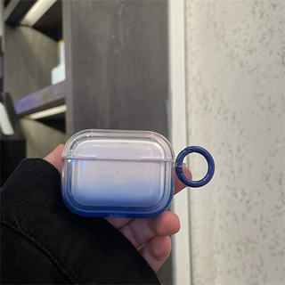 Blue Gradient clear Airpods case