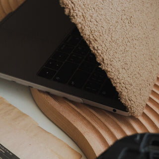 Brown fluffy Macbook Case Cover